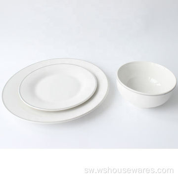 Bora 18pcs White Hotel Dinnerware Set.